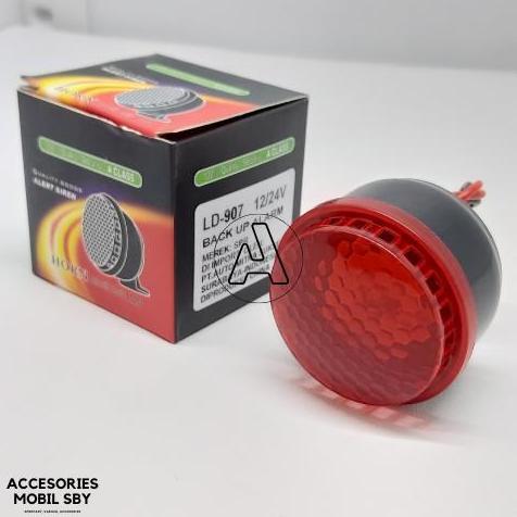 NOICHERS Alarm Klakson Atret Mundur Bulat + Lampu 12 Volt - Back Horn Backup Alarm Motor Mobil