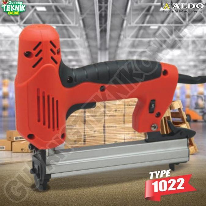 TREBA Mesin Staples Listik ALDO 1022 / Alat Elektrik Electric Nailer Staples Paku Tembak Stapler Gun