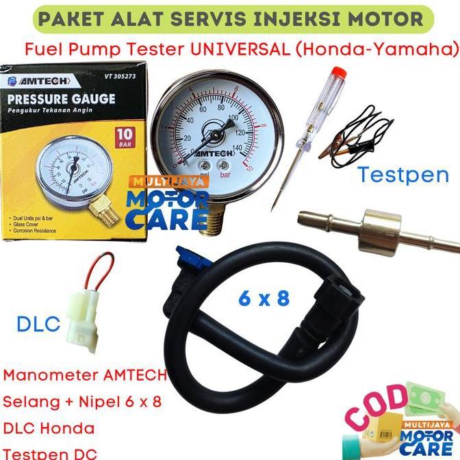 YOUWESTLA PROMO LENGKAP UNIVERSAL Fuel Pump Tester  Pressure Gauge Alat Cek Pengukur Tekanan Pompa B