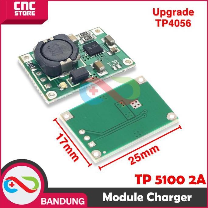 URCHILEST TP5100 TP 5100 2A UPGRADE TP4056 MODULE CHARGER 18650 BATTERY