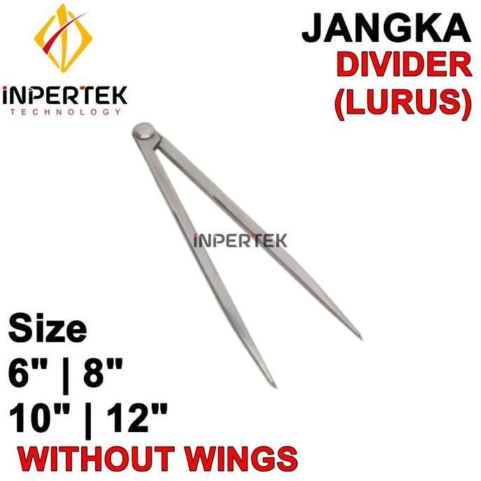 TREBA Jangka Besi 12" Jangka Lurus Jangka Bubut 12" Leg Divider Caliper 12