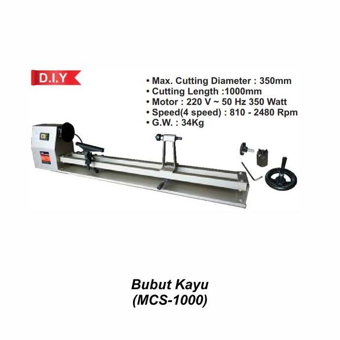 GUNMED Mesin Bubut Kayu WIPRO MCS1000 / Wood Lathe machine 1000 mm WIPRO