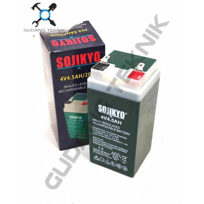 TREBA BATERAI (SOJIKYO) 4V 4.5Ah Timbangan Duduk Digital 30Kg 100Kg 150Kg 300Kg NANKAIi WESCO PROQUI