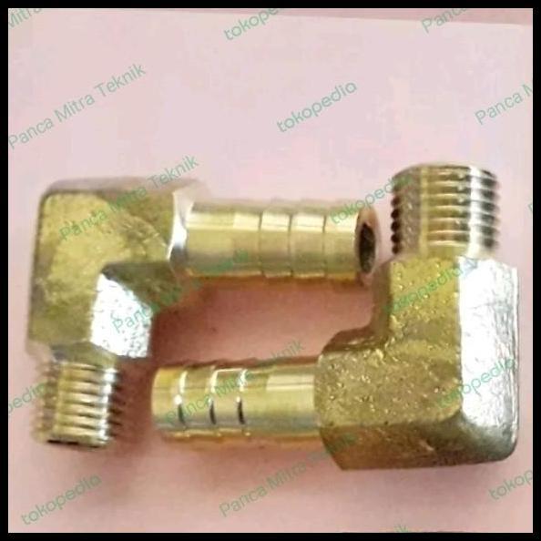 TERBARU NEPEL SELANG L DRAT LUAR 1/8" SELANG 1/8" INCH 