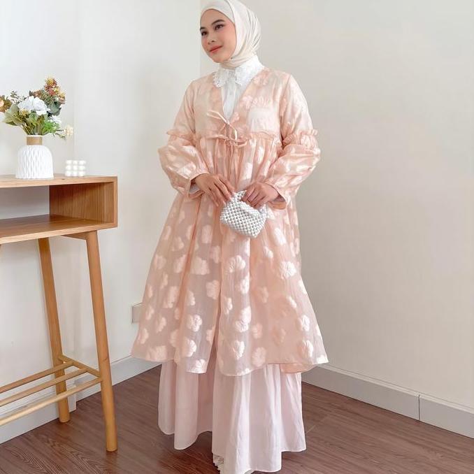 Eclemix Outer Neona | Long Outer Tali Depan | Cardigan Panjang