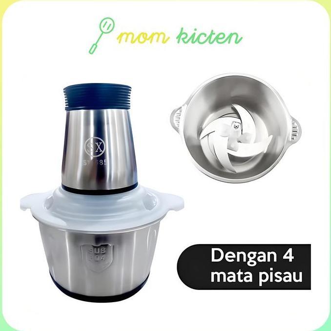Chopper Daging Stainles/Blender Penggiling Serbaguna/Meet Grinder Pisau Gilingan