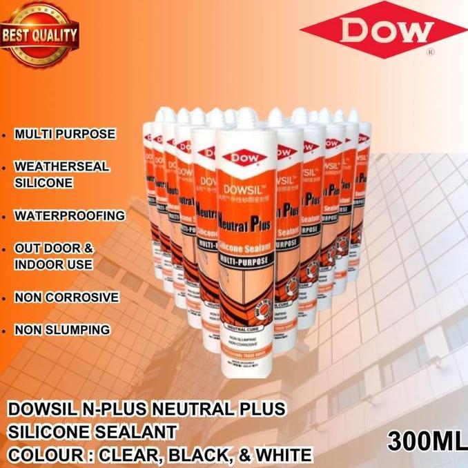 Potere- Lem Kaca / Lem Silicone Sealant Dowsil Neutral Plus 300Ml