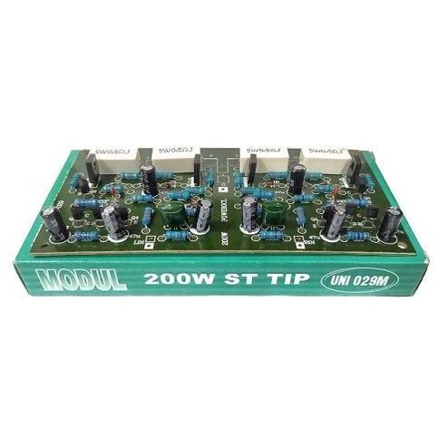 KIT MODUL POWER AMPLIFIER STEREO 200 WATT TANPA TRANSISTOR TR 200W OCL SYSTEM INPUT DC 24 V CT MIN 3
