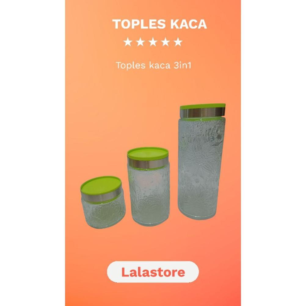 TOPLES KACA 3IN1 MOTIF BUNGA TIMBUL, TOPLES LEBARAN, TOPLES NATAL