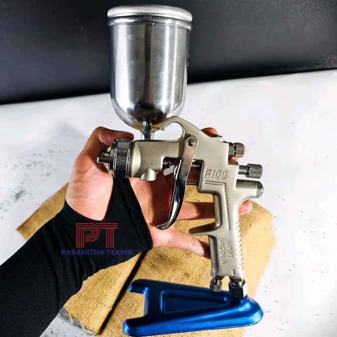 Kirimkirim- Spraygun F100G Tabung Atas Tekanan Tinggi / Spray Gun F100 Alat Semprotan Cat High Press