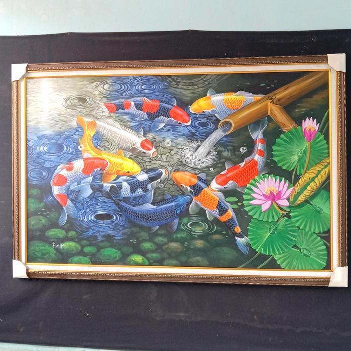 lukisan ikan koi/lukisan ikan koi fengshui