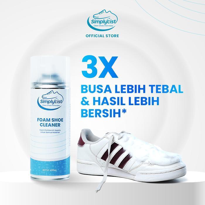 Bisa Cod - Simplycist Foam Shoee Cleaner/Pembersih Sepatu Instan Tanpa Air 400Ml