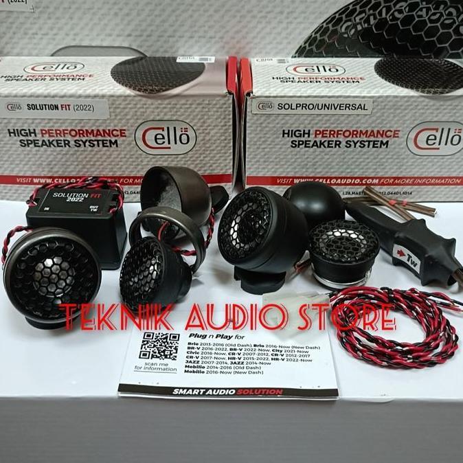 Tweeter fullrange Cello Solution Pro-Solution Fit plus soket pnp Honda