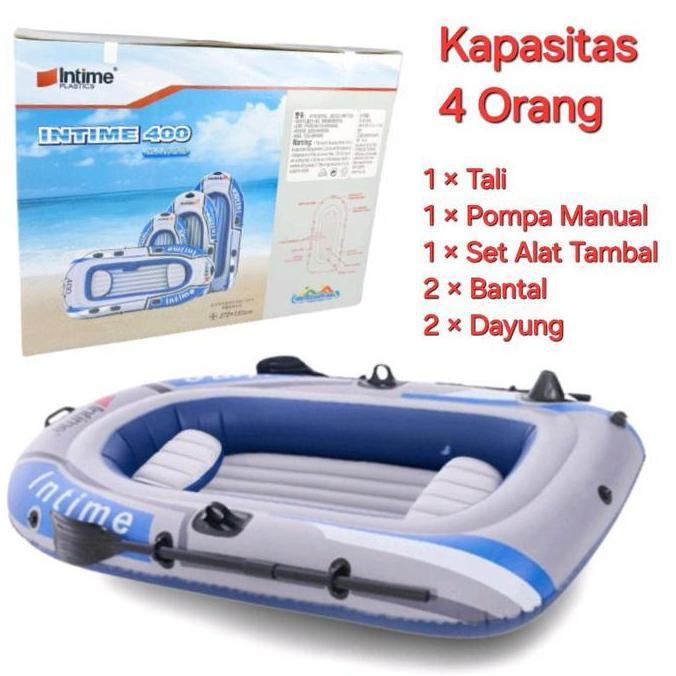 Terlaris [Cod] Perahu Karet Kayak Arum Jeram Mancing Inflatable Fishing Boat 4 Person Air Dengan Ban