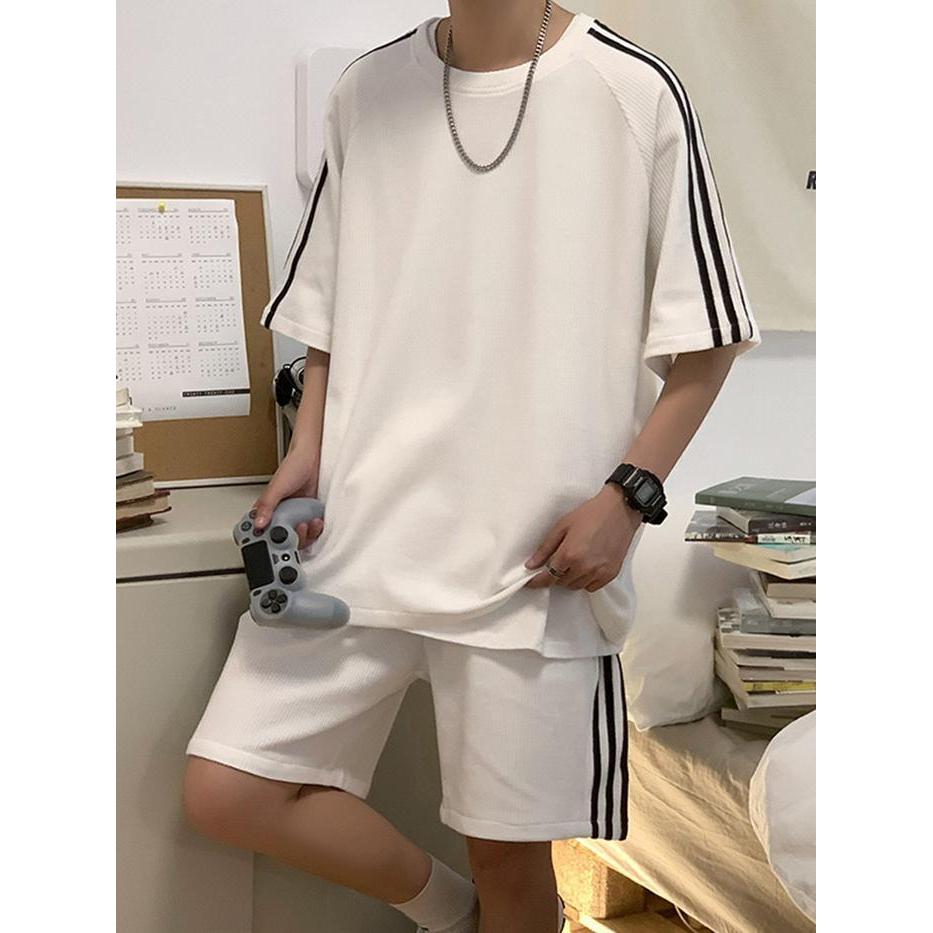 Bisa Cod - Setelan Pria Baju Korean Style Setelan Pria Satu Set Baju Setelan Baju Oversize Pria Sete