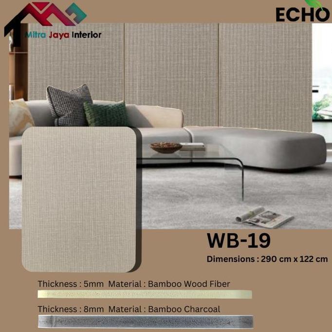 TERLARIS PVC BOARD MOTIF MARMER ECHO WB 19 / LEMBAR FIBER WOOD