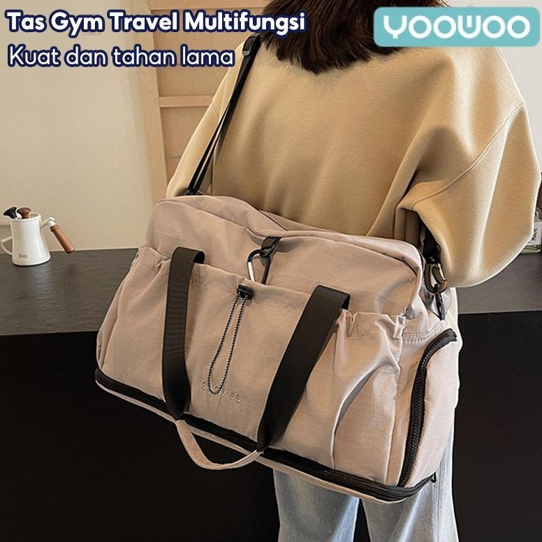BIG SALE YooWoo Tas Gym Travel Multifungsi / Tas Duffel Wanita / Tas Olahraga Premium / Tas Travel K