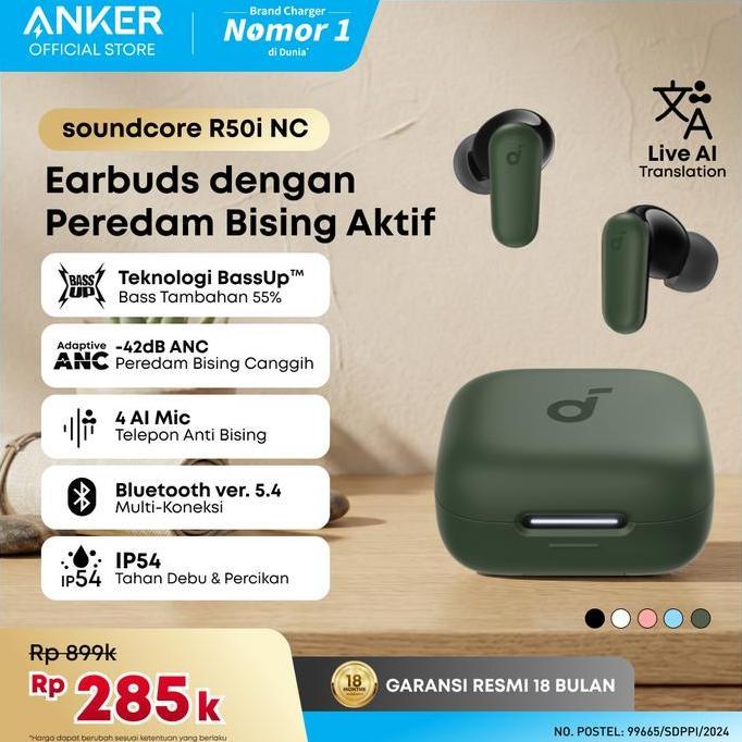 (NEW LAUNCH) Soundcore Anker R50i NC Earbuds Adaptive Noise Canceling Headset Earphone Bluetooth 5.4