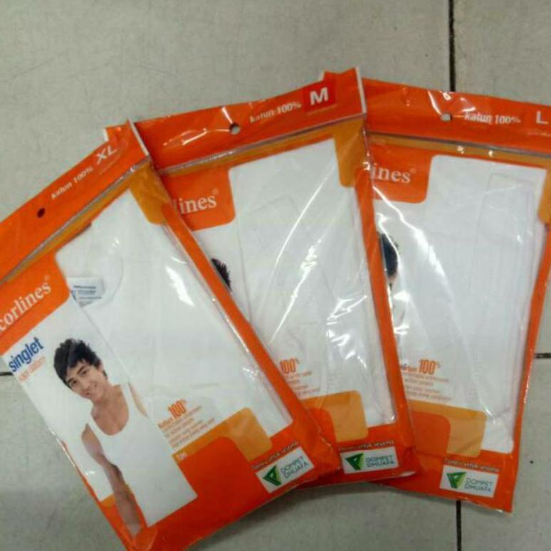 CUCI GUDANG Singlet Scorlines Katun 100% Ukuran M-XL