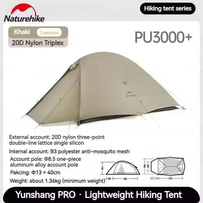 Terlaris Tenda Ultralight Naturehike Cloud Up 2 20D
