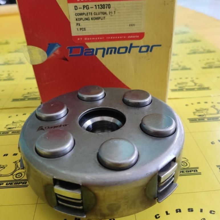 Kopling Vespa Px / Kopling Komplit Vespa Px 21T Lubang 6 Danmotor Vespa