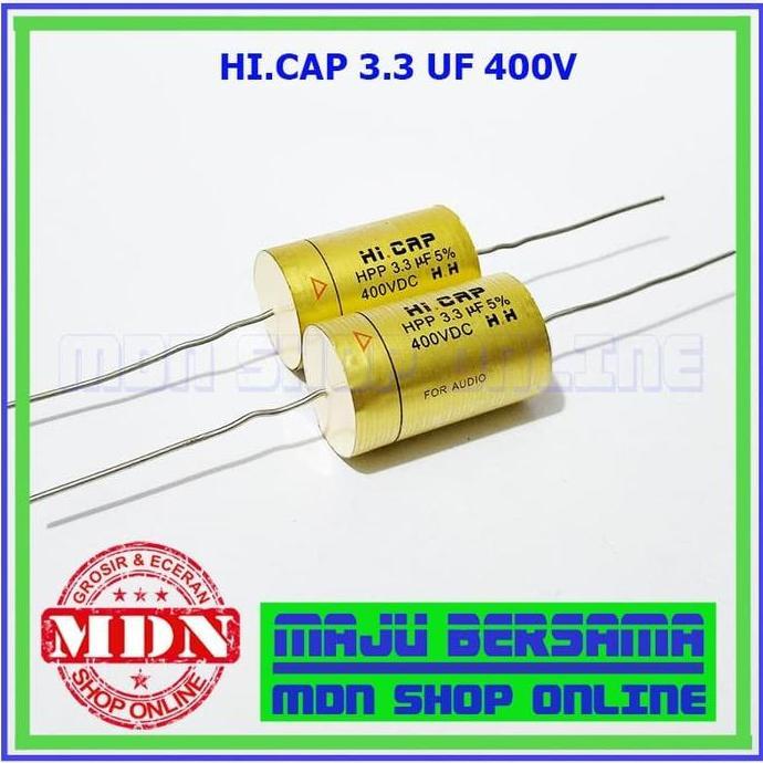 Kapasitor Hi Cap 3.3 Uf 400V - Kapasitor Audio Kualitas Bagus Ready