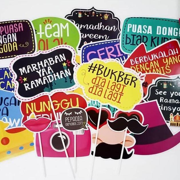 DEKORASI BUKBER RAMADHAN LEBARAN 20P FUN PROPS PHOTOBOOTH