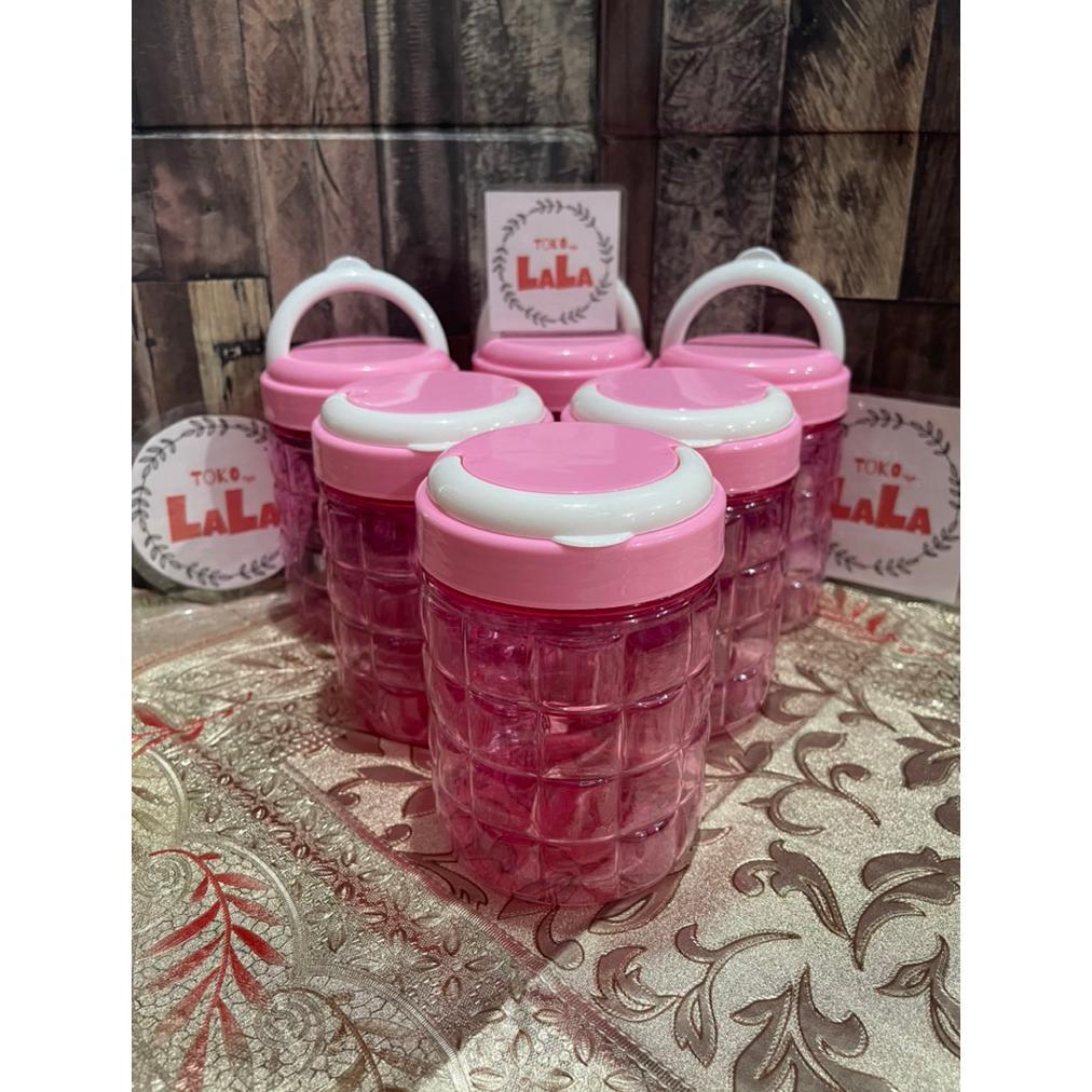 Termurah  Toples Lebaran Murah / Toples Plastik Tutup Putar / Toples Kue Permen Estetik