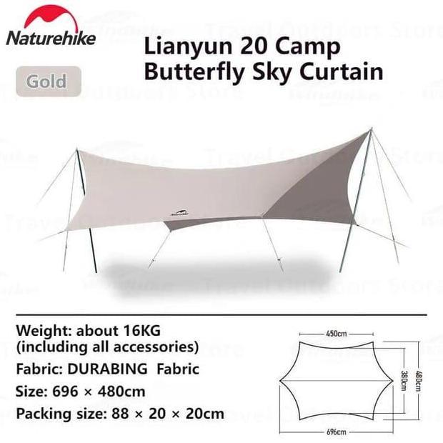 Terlaris Flysheet Butterfly / Glamping / Flysheet Naturehike Cnh22Zp023