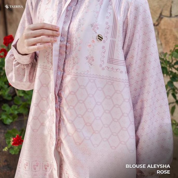 Tazbiya Tunik Silk Motif Premium Series | Tunik Silk Motif | Tunik Terbaru | Atasan Wanita