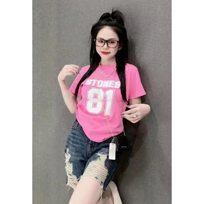 Stones Kaos Distro Lea Wanita 81 Pria Unisex Polos