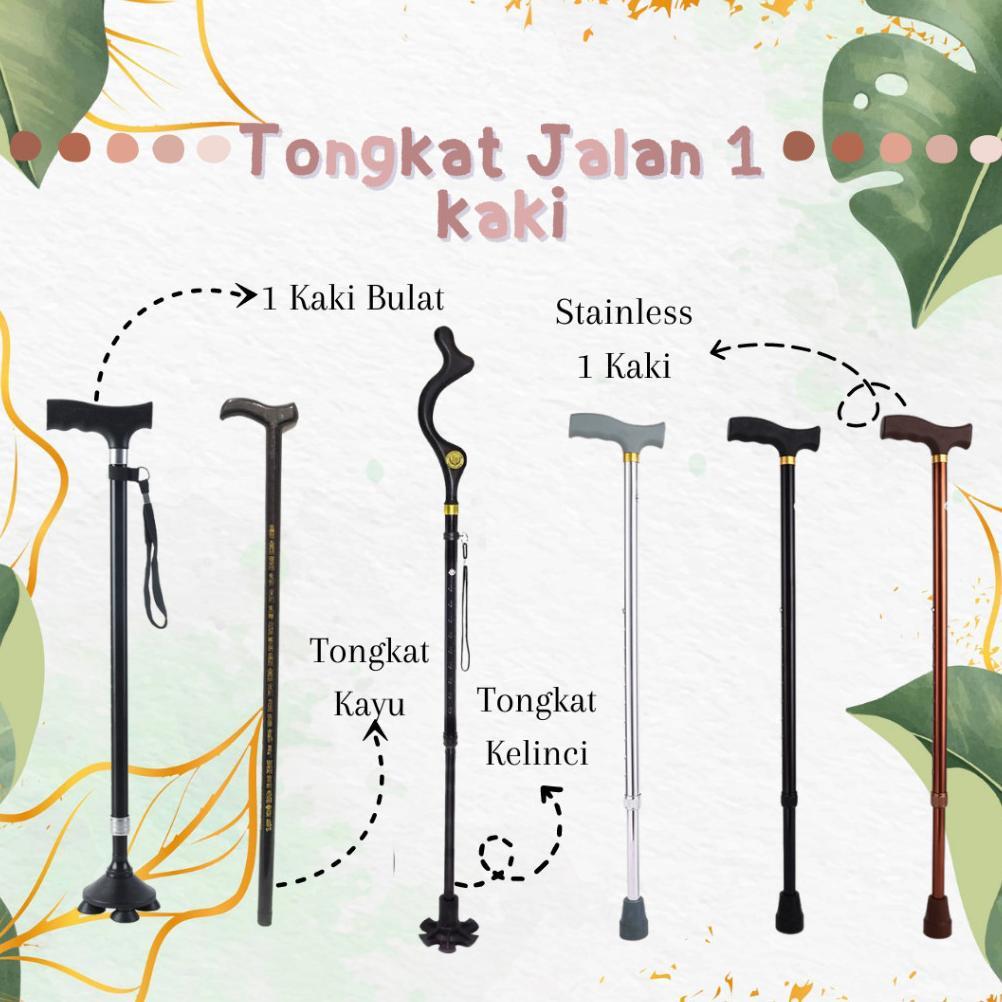 Tongkat Jalan Lansia  1 kaki / Tongkat Jalan / Alat Bantu Jalan Kaki 1