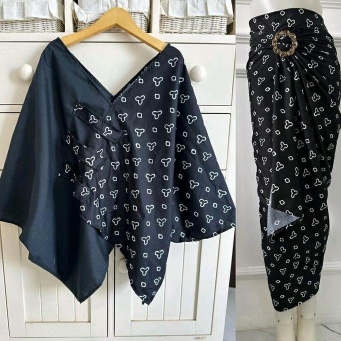 set kondangan batik jumputan set kebaya batik jumputan