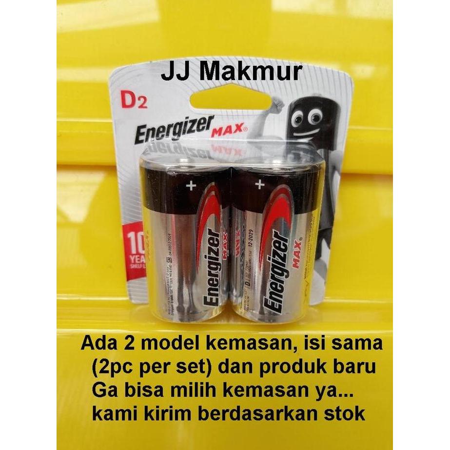 Batu Baterai Energizer Max tipe D isi 2pc Battery Batere Alkaline 2 pc