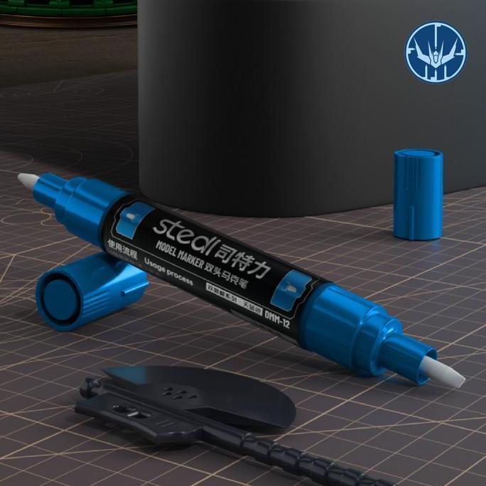 Whyyou- Stedi Water Based Metallic Color Dual Head Marker - Marker Gundam