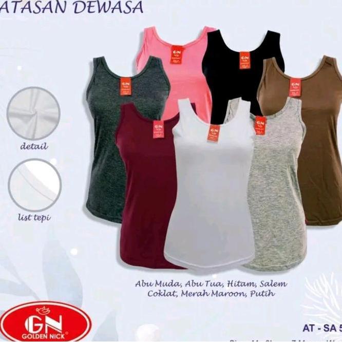 Grosir Tanktop Atasan Singlet Wanita Cewek Dewasa Putih Grey Golden Nick Sa 50