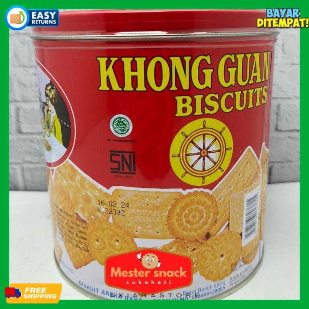 Sale Khong Guan Biscuits Kaleng Red Mini 650 Gram | Khong Guan Kaleng | Khong Guan | Kue Lebaran | K