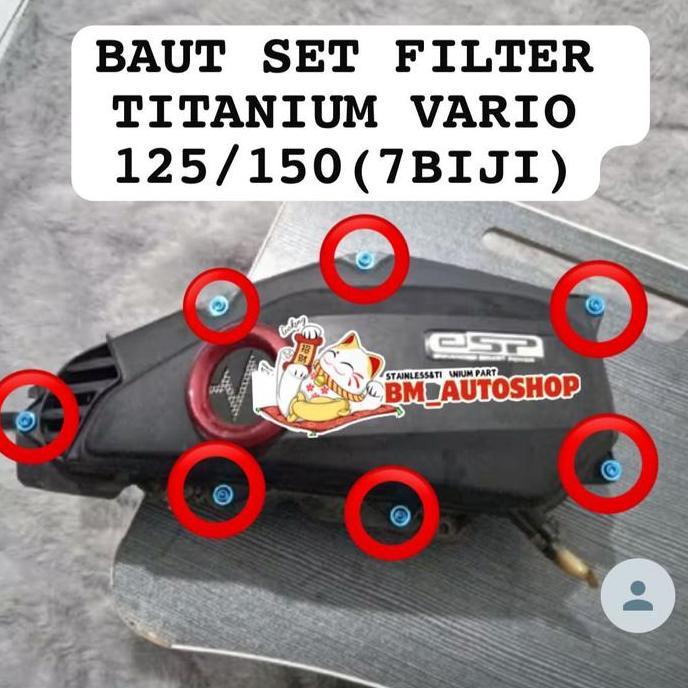Baut Filter Titanium Titanium Baut Saringan Vario 125 150