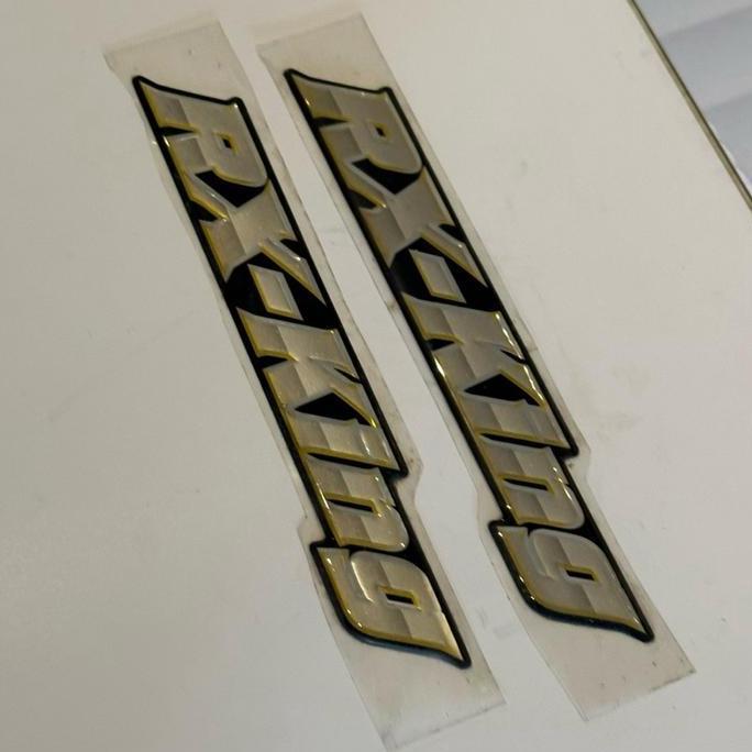 Emblem Rx King Emblem Rx King Original Kuning Silver Lospak 2 Pcs