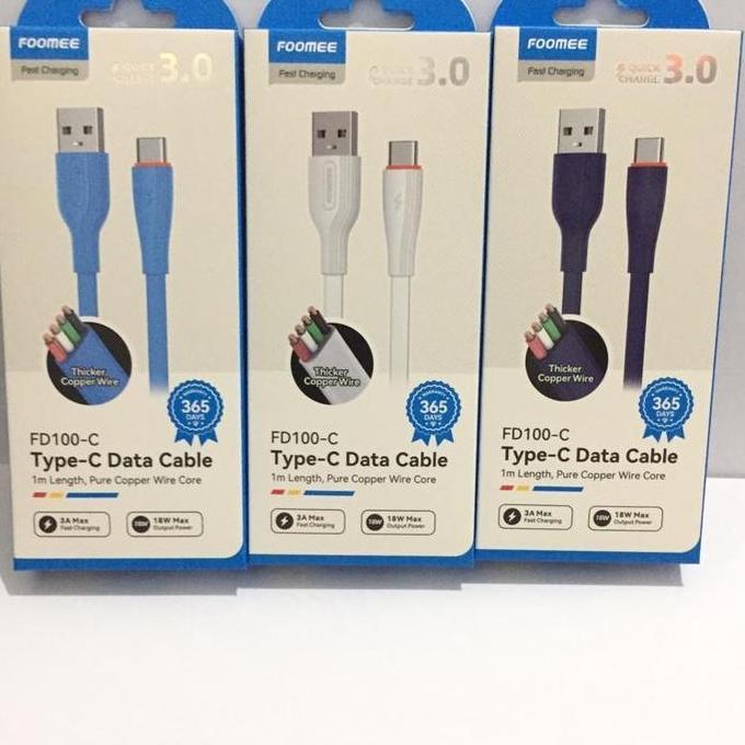 Foomee Kabel Data FD100-M Micro/FD100-C Type-C/FD100-L Lightning 1M
