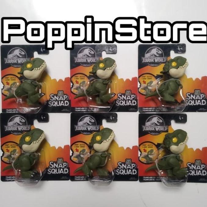 Jurassic World Snap Squad Tyrannosaurus T-Rex Hijau Dino Rare