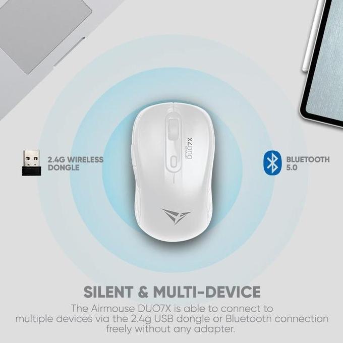 Mouse Alcatroz Airmouse Duo 7X Silent Click Wireless 1600CPI - DUO 7X