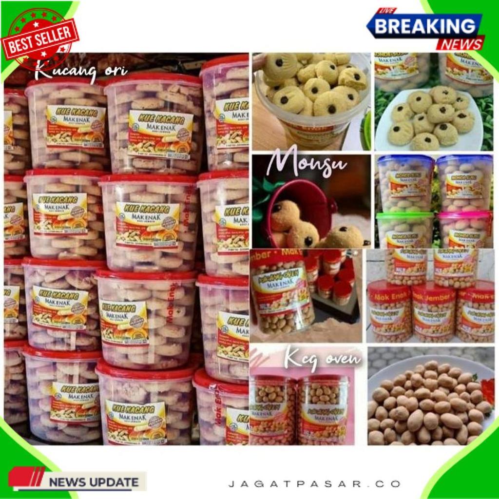 Terlaris Aneka Kue Produk Mak Enak - Kue Kacang Mak Enak - Kacang Oven - Monde Susu - Lidah Kucing -