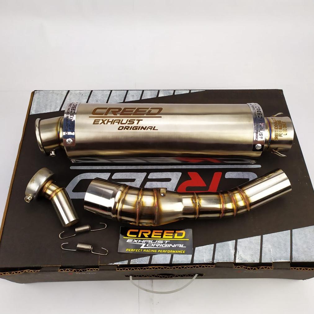 CUCI GUDANG ORIGINAL KNALPOT RACING CREED EXHAUST + SLIP ON + DB KILLER FOR CBR 150R CB150R NINJA 25