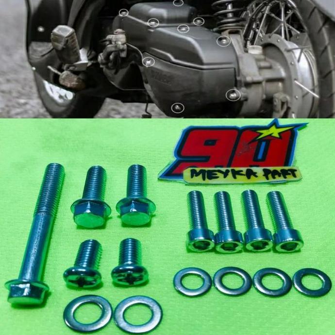 baut cover cvt mio smile sporty cover cvt bagian cover plastik cvt