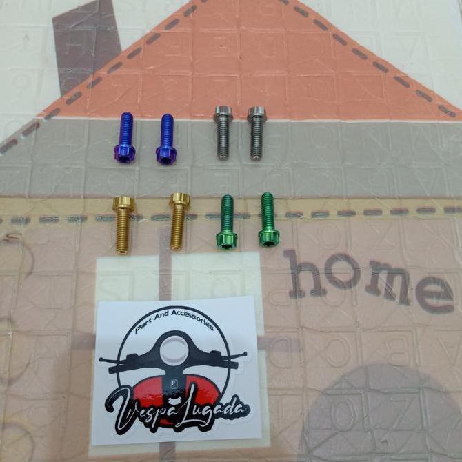Baut Titanium Baut Titanium Warna Silver Silver Warna SILVER Behel Vespa Matic