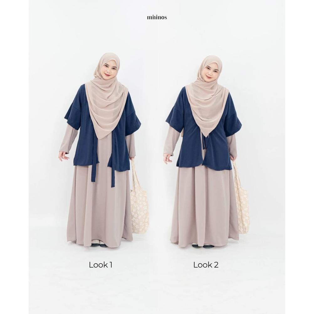 Premium Mininos Yuki Set Kimono | Setelan Gamis Outer Japan Style Terbaru