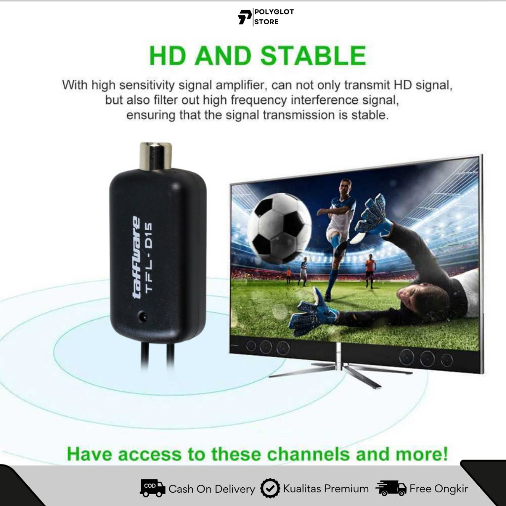 Penguat Sinyal Antena Tv Amplifier Signal Hd Untuk Antena Tv Digital