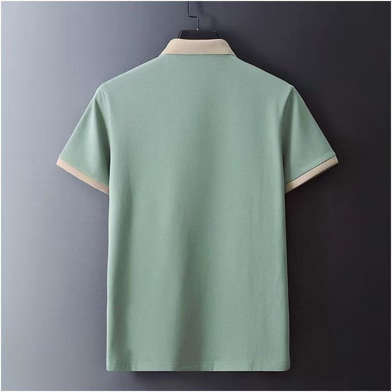 100% AMAN KAOS KERAH PRIA KNIT SHIRT LENGAN PENDEK V NECK POLO SHIRT KAOS POLOS KANCING ATASAN PRIA 