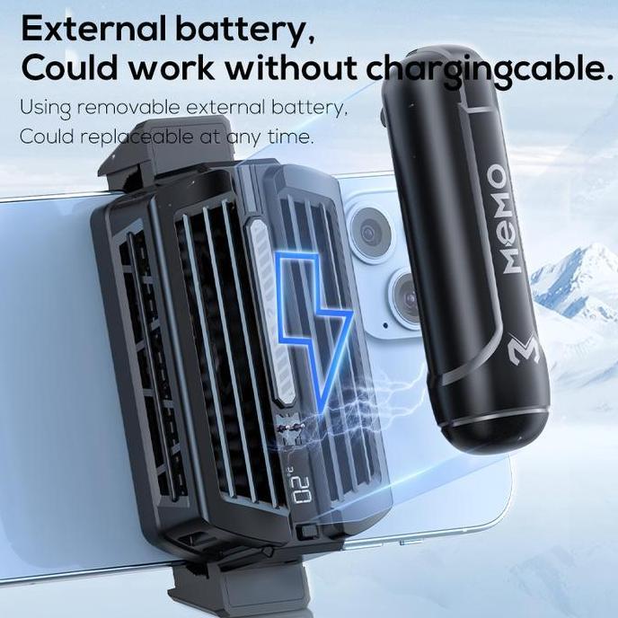 MEMO DL10 RGB Phone Fun Cooler Phone Mobile Cooler with Battery 2k mAH
